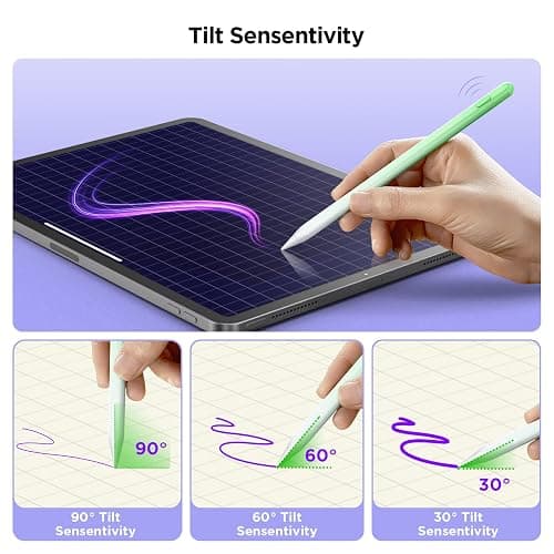 Stylus Pen for iPad 2018-2024, 15Mins Fast Charge for Apple iPad Pencil, Palm Rejection,Tilt Sensitivity,Pencil for iPad 10/9/8/7/6, iPad Pro 12.9"/11"/13" M4, iPad Air 5/4/3/11"-13" M2, iPad Mini 6/5 thumbnail 4