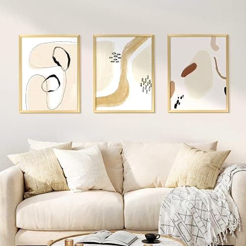 upsimples 18x24 Picture Frame Set of 5, Display Pictures 16x20 with Mat or 18 x 24 Without, Wall Gallery Poster Frames, Gold - Gold - 18x24 thumbnail 2