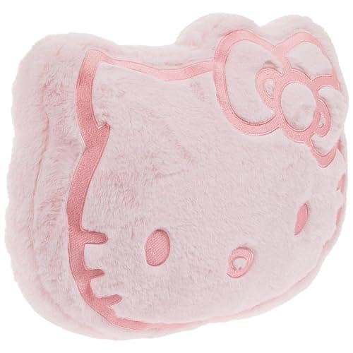 Hobby Lobby Hello Kitty Plush Decorative Throw Pillow, Pink Polyester Novelty Face Design, 15.6 x 18 x 6.69 Inches - Image 1