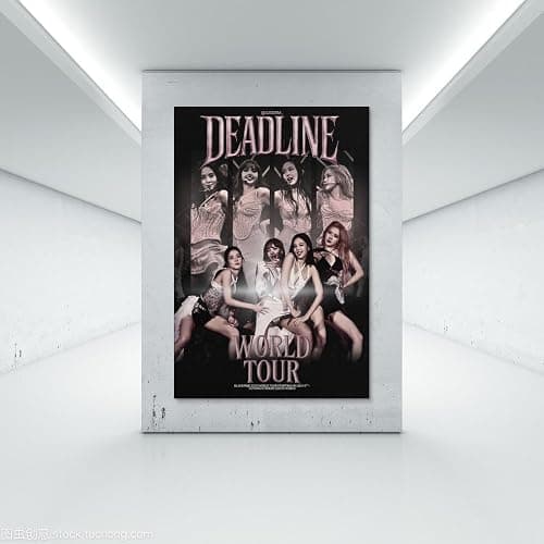 GOMFQUMVY Blackpink Poster Music Tour Live Band Kpop Group Vintage Retro Cover Für Zimmer, Ästhetische Leinwand-Wandkunst, Schlafzimmer-Dekor Posters 12x18inch(30x45cm) thumbnail 7