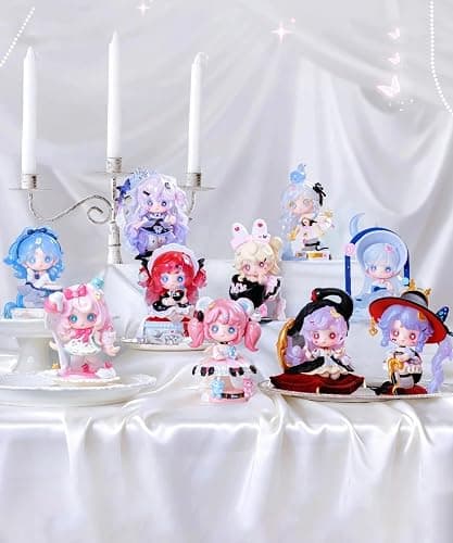 CALEMBOU Anime Blind Box, Cute Keeno Miracle Feast Series Chibi PVC Figure, Decorative Desktop Ornament for Display, Collectible Anime Figure for Birthday Christmas, Random 1 Box thumbnail 2