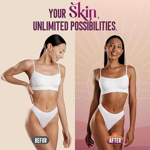 VIVITAN Self Tanner Mousse Kit - 250mL XL & Mitt & Strap | 1-Hour Express Dark Bronze + Plant 30% DHA for Long-Lasting Tan | No Orange Tones, Streak-Free & Odorless | Natural Sunless Glow thumbnail 5