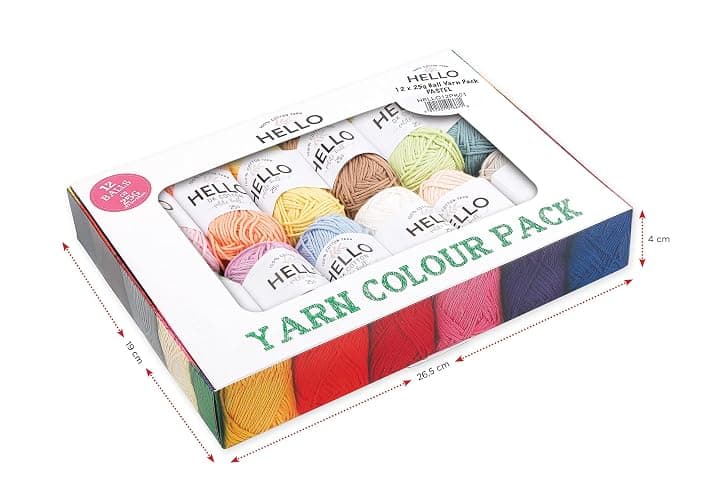 Hello 100% Cotton 12 Ball Yarn Pack - Pastel thumbnail 2