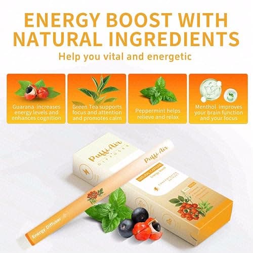 Herbal Diffuser Duo with Melatonin, Guarana & More丨Day & Night Harmony Duo for Calm Sleep & Energy Boost Support - 600 Uses Per Stick thumbnail 6