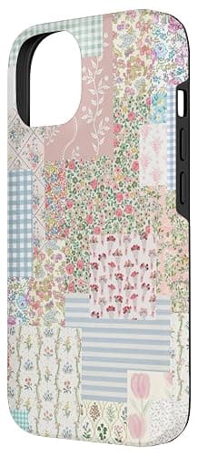 Vintage Coquette Patchwork Quilting Floral Flowers Case for iPhone 14 thumbnail 2