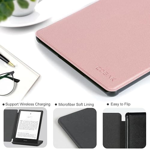 CoBak Case for 7" E-Readers - All New PU Leather Cover with Auto Sleep Wake Feature for E-Readers 2024 Released thumbnail 5