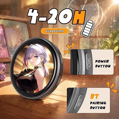 Digital Pin, Digital Badge with Audio Speaker & Touch Screen LED Display, Customizable Anime Style Wearable, Smart Button for FIFA World Cup Footbal Party, Cosplay and Fandoms（For <10s MP4, Images） thumbnail 6