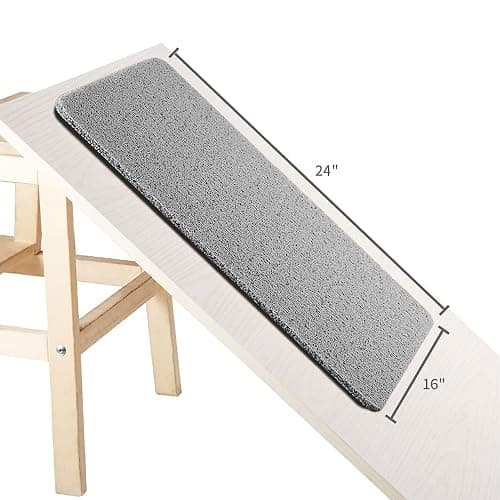 Asvin Soft Textured Bath, Shower, Tub Mat, 24x16 Inch Rectangular, Phthalate Free, Non Slip Comfort Bathtub Mats with Drain, PVC Loofah Bathroom Mat for Wet Areas, Quick Drying, Grey thumbnail 3
