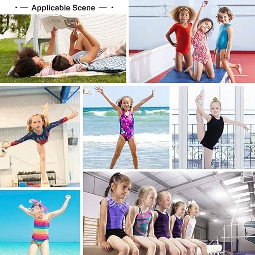 uideazone Gymnastics Leotards for Girls Sparkly Ballet Unitard with Shorts One-Piece Biketards Outfits for Toddler 2-9T thumbnail 6