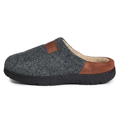 Lucky Brand Mens Fleece Two Tone Clog Slippers with Patch thumbnail 2