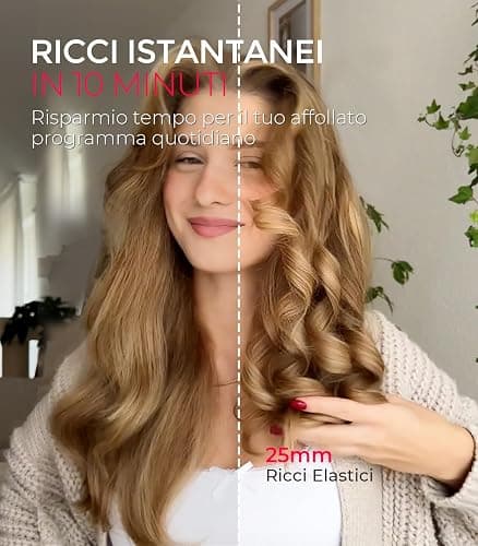 TYMO CURLPRO Arricciacapelli Automatico per Grandi Ricci -Ferro Capelli Rotante Automatico 25mm, 160-210℃, Anti-scottatura Beach Waves Piastra Boccoli per Capelli, 500M Ioni Negativi, Rosa thumbnail 3