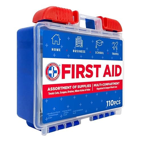 Be Smart Get Prepared 110 pc First Aid Kit: Clean, Treat, Protect Minor Cuts, Home, Office, Car, School, Business, Travel, Emergency, Outdoor, Camping & Sports, FSA/HSA (Packaging may vary) thumbnail 7