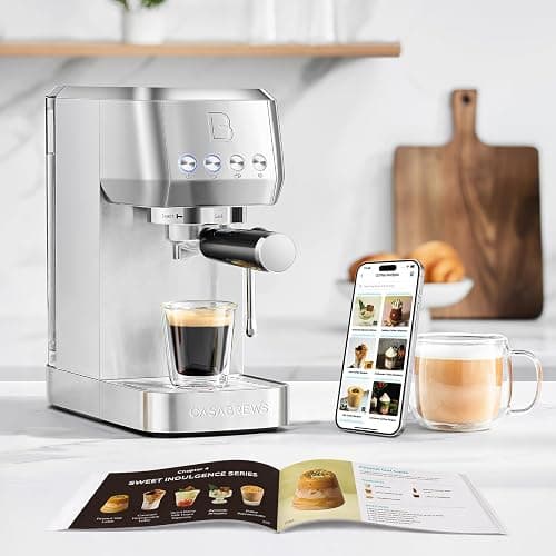 CASABREWS 3700 Essential Stainless Steel Espresso Machine with Steam Wand | 20-Bar Italian Pump, Powerful Steam Wand, 43.9oz Removable Water Tank, Compact Espresso Maker for Home, Cappuccino & Latte thumbnail 2