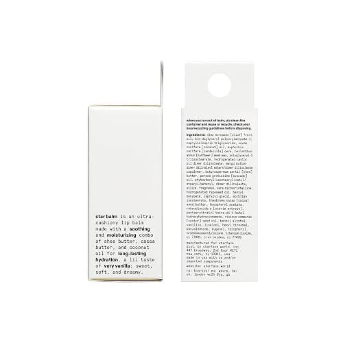 Starface Star Lip Balm Very Vanilla, Hydrating Lip Moisturizer with Shea Butter, Cocoa Butter, and Coconut Oil, Dreamy Vanilla Flavor (0.15 oz) thumbnail 10