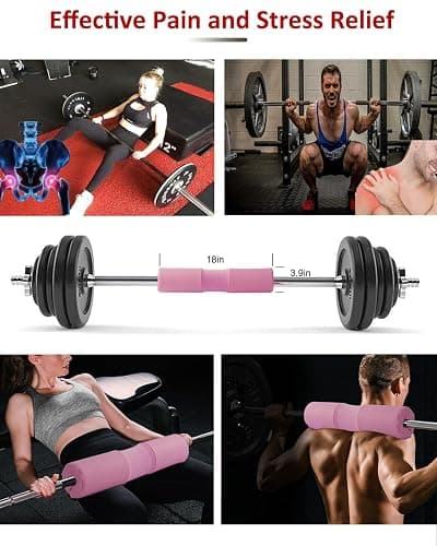 Barbell Squat Pad Nylon Padding AntiSlip- Thick Foam Barbell Pad for Squats Cushion, Lunges&Bar Padding for Hip Thrusts - Standard Weight Bar Pad - Provides Cushion to Neck Shoulders Training thumbnail 6