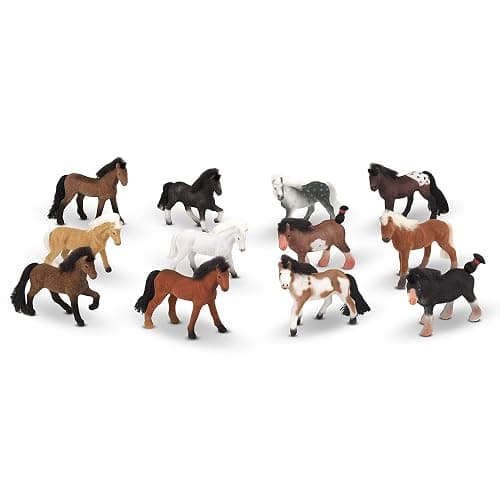 Melissa & Doug Pasture Pals - 12 Collectible Horses with Wooden Barn-Shaped Crate thumbnail 10