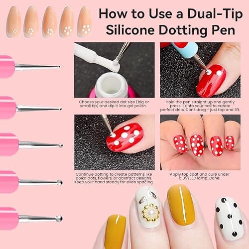 ESUOHYM 27 PCS Nail Art Brushes Set with Brush Stand Nail Sculpture Pen Dotting Tools For Paint 3D Nails,Nail Design Brush for Acrylic Gel Dip Powder Nail Extensions,French Manicure,for Home Salon thumbnail 7