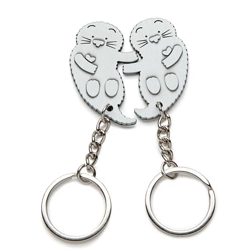 My Otter Half Couple matching keychains Set: Bridal Shower & Wedding Gifts, Anniversary & Engagement Couple Gifts, Cool Stuff for Girlfriend or Boyfriend, Valentine's Day gift for her or him thumbnail 2