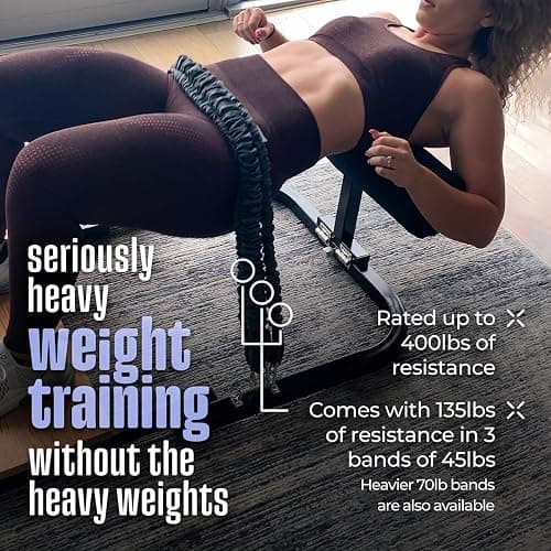 BootySprout Hip Thrust Machine for High Resistance Glute Training - Home Gym Workout - Comes with 45, 90, and 135 Lbs of Resistance thumbnail 3