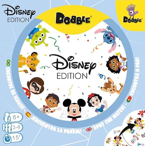 Asmodee Dobble Disney Edition, Juego de Cartas de Acción y Reflejos para Adultos y Niños, A Partir de 6 Años, De 2 a 8 Jugadores, 15 Minutos por Partida, Multilenguaje (Incluye Español) thumbnail 5