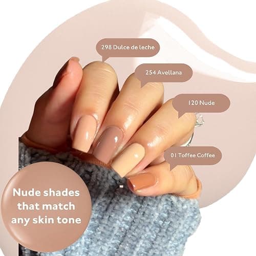 Eternal Nude Nail Polish Set for Women (WILD NUDES) - Brown Nail Polish Set for Girls | Long Lasting & Quick Dry Nail Polish Kit for Home DIY Manicure & Pedicure | Made in USA, 13.5mL (Set of 4) thumbnail 2
