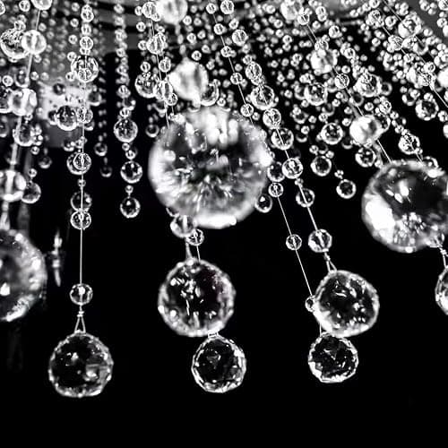 Bolo.ban Crystal Beaded String Clear Glass Beads Garland Strands Hanging Wedding Arch Decor Curtain Chandelier Christmas Tree Ornaments Door String Beaded Drapes Decoration Accessories(3.3 Feet 5pcs) thumbnail 4