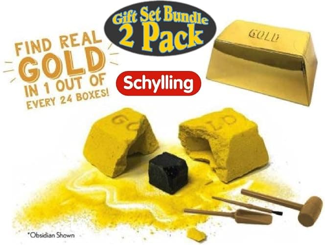 Schylling Chip Away Science Digs Gold & Diamond Gift Set Bundle - 2 Pack thumbnail 2