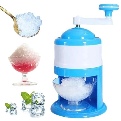 Ice Crushers, Shaved Ice Machine Manual Ice Shaver DIY Crushed Ice Maker Portable Snow Cone Machine with Hand Crank for Party Making Snowcones Ice Cream and Slushy - Image 1