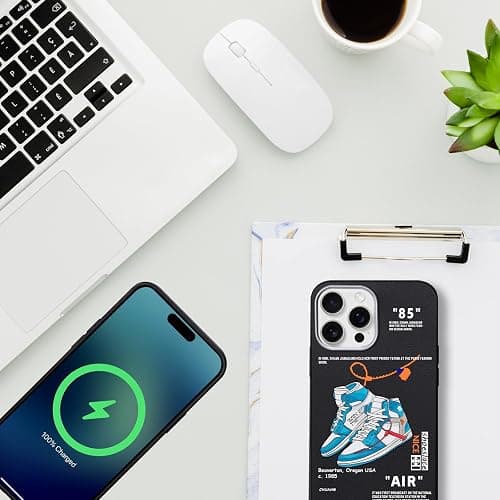WMFLLNL Cool Phone Case for iPhone 13 Case for Boys Men Basketball Shoes Sneaker Print Design Cases Compatible with iPhone 13 Black thumbnail 7