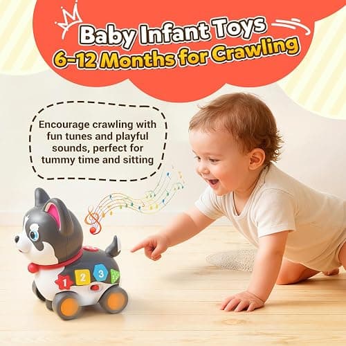 Baby Toys for 6-12-18 Month, 3-in-1 Musical Puppy Toy, Crawling & Walking Toys for 1 Year Old Boy Girl Gifts, Bilingual Learning Educational for 7 8 9 10 Months Developmental Toy thumbnail 4