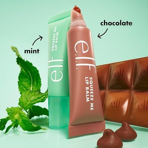 e.l.f. Squeeze Me More Lip Balm Duo, Moisturizing Balm For A Sheer Tint Of Color, Made With Hyaluronic Acid, Vegan & Cruelty-Free, Mint & Chocolate thumbnail 2