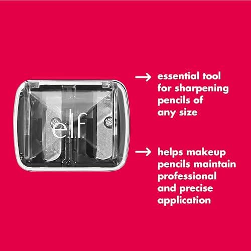 e.l.f., Dual-Pencil Sharpener, Convenient, Essential Tool, Sharpens, Easy To Clean, Travel-Friendly, Compact, Includes Bonus Small Sharpener thumbnail 5
