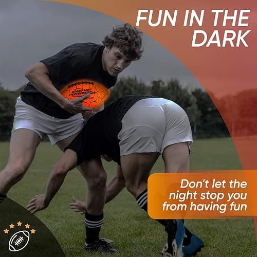 Wave Runner LED Light-Up Football - Glow in The Dark Football Games- Size 10.35 in. with Pump and Batteries Included | Perfect Football Game Gifts for Teen Boys Ages 7-15 Football Fans & Players thumbnail 9