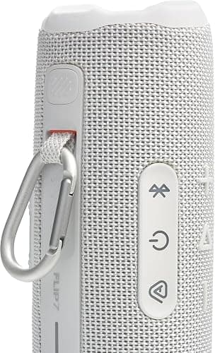 JBL FLIP 7 (White) Waterproof Portable Speaker Bundle with X-Halo Hardcase (Black) thumbnail 4
