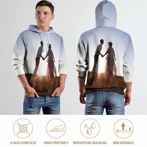ABIsedrin Custom Hoodies Design Your Own Personalized Pullover Sweatshirts with Pocket Customized Photo Hoodies for Men Women thumbnail 6