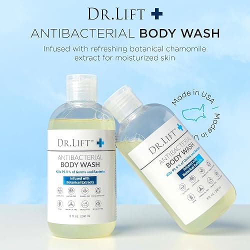 DR. LIFT Antibacterial Body Wash, Refreshing Scent, Hydrating Shower or Bath Cleanser With Citric Acid, Spirulina, and Lemon, Clean Moisturizing Formula, Vegan, Paraben and Phthalate Free, 8 Fl Oz thumbnail 6