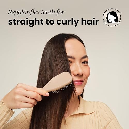 Tangle Teezer Ultimate Detangler Brush, Eliminates Knots & Reduces Breakage, Travel-Size Mini Hair Brush for Straight to Wavy Hair Types, Oat Cream thumbnail 3