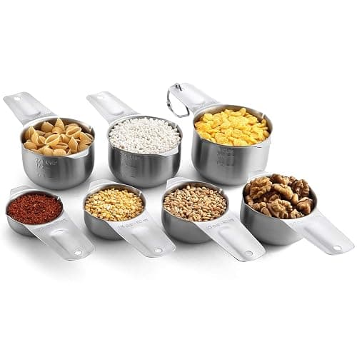 Spring Chef Stainless Steel Measuring Cups & Spoons Set of 20 with Leveler, Nesting 7 Metal Measuring Cups & 13 Spoons for Dry & Liquid Ingredients, Dishwasher Safe Kitchen Tools for Cooking & Baking thumbnail 5