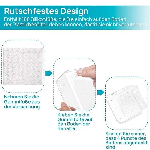 Vtopmart 25 Stücke Schubladen Organizer mit 4 Größen, Make up Ordnungssystem, Schminktisch Organizer Einsetzbar für Makeup, Küchen, Badezimmer, Büro, Schminktisch thumbnail 4