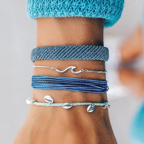 Pura Vida Maui Style Bracelet Pack - Stackable Bracelets for Women - Handmade Accessories, Adjustable Bands - Multicolor, Set of 4 thumbnail 3