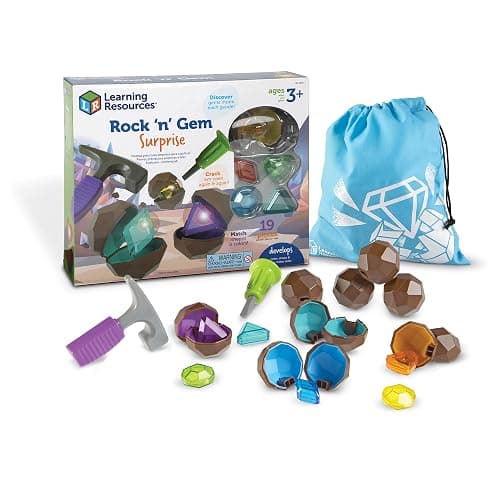 Learning Resources Rock 'n Gem Surprise - 19 Pieces, Ages 3+ Toddler Learning Toys, Sorting and Matching Toys, Early STEM for Kids - Image 1