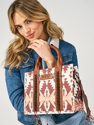 Wrangler Aztec Tote Bag for Women Boho Western Top Handle Shoulder Purse and Handbag thumbnail 2