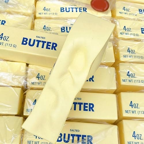 Butter Squishy, Cheese Squishy, Salted Butter Design Stress Relief Squishies for Desk, 4oz Replica Sensory Fidget for Adults, Funny-Themed Office Decor (1PCS) thumbnail 9