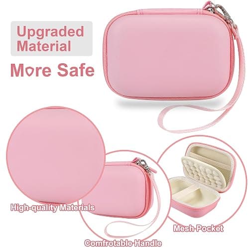 Leayjeen Digital Camera Case Compatible with CAMKORY/Canon PowerShot ELPH 180/ Sony DSCW800/ FHD 1080P 44MP Point Digital Camera,Compact Digital Camera-Pink(Case Only) thumbnail 5