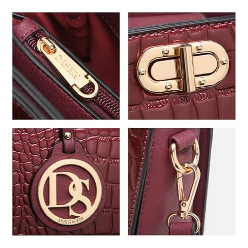 Dasein Women Handbags Purses Ladies Work Purse Satchel Tote Top Handle Shoulder Bags with Matching Clutch thumbnail 6