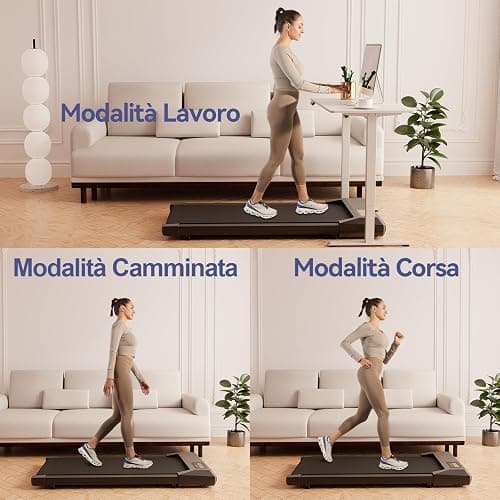 Copant Tapis roulant, tapis roulant con LCD Scarn, pedana da 2,5 HP con APP e controllo remoto, carico massimo 159 kg, con corsi di allenamento e corse, 1-8km/h per casa o ufficio thumbnail 5