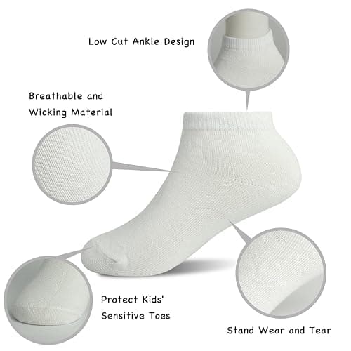 Toddler Socks, 16 Pairs Low Cut No Show Ankle Set for Boys Girls Kids (1-14 Years Old) thumbnail 2