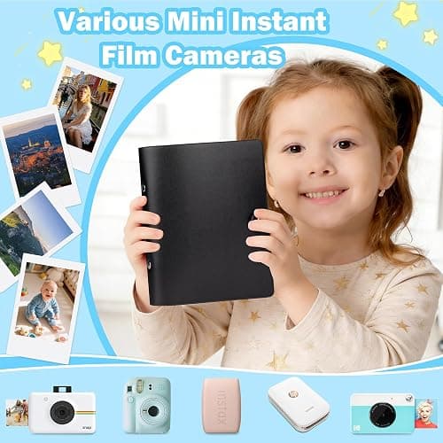 Ruibytree 320 Pockets Album for Instax Mini & Polaroid 2x3" Pictures, Black | Gift-Ready Packaging, PU Leather Cover, Acid-Free Pages, Side-Loading Clear Pockets, Durable Binding, Easy Photo Viewing thumbnail 7