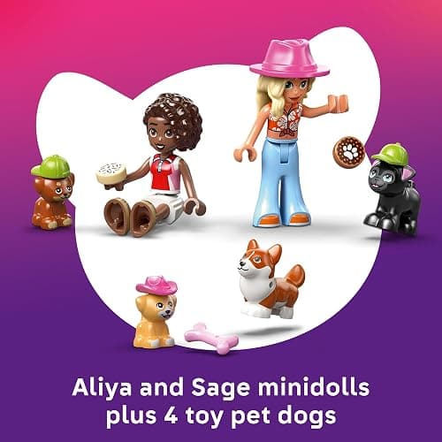 LEGO Friends Dog Treats Bakery Building Toy for Girls & Boys - Pretend Play Set for Kids, Ages 6+ - W/Aliya & Sage Minidolls, 2 Toy Dog Figures, & Accessories - Gift Idea for Birthdays - 42677 thumbnail 5