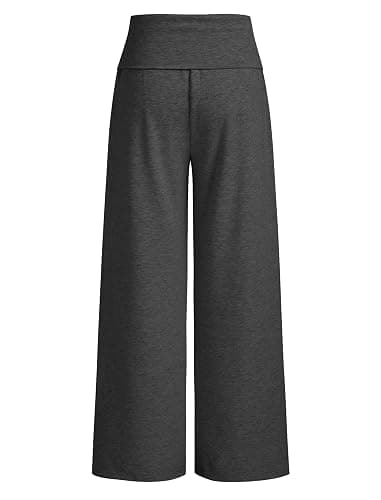 ZAFUL Women's Striped Pants Fold Waist Wide Leg Pants Lounge Pajama Pants | PJ Bottoms, Lounge & Casual, Cozy Lightweight Comfy Stretchy Loose Trousers, Loose Fit, Casual Daily Home Wear thumbnail 7